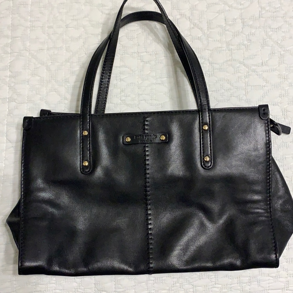 Like new Kate Spade black leather handbag